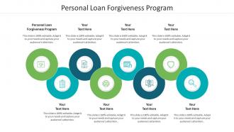 Personal loan forgiveness program ppt powerpoint infographics deck cpb