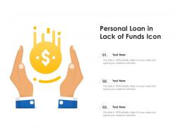 Personal Loan In Lack Of Funds Icon