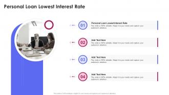Personal Loan Lowest Interest Rate In Powerpoint And Google Slides Cpb