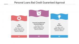 Personal loans bad credit guaranteed approval ppt powerpoint presentation slides download cpb