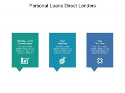 Personal loans direct lenders ppt powerpoint presentation pictures master slide cpb