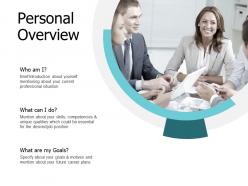 Personal overview goal j157 ppt powerpoint presentation file slides