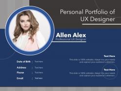 Personal portfolio of ux designer