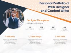 Personal portfolio of web designer and content writer