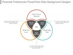 Personal preferences powerpoint slide background designs