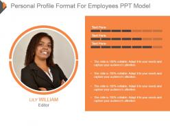 Personal profile format for employees ppt model