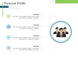 Personal profile presenting oneself for a meeting ppt information