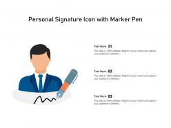 Personal signature icon with marker pen