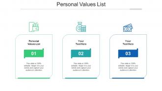 Personal Values List Ppt Powerpoint Presentation Ideas Model Cpb