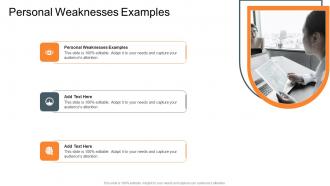 Personal Weaknesses Examples In Powerpoint And Google Slides Cpb