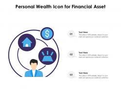 Personal wealth icon for financial asset