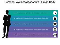 Personal wellness icons with human body