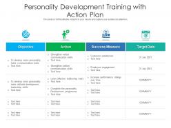 Personality development training with action plan