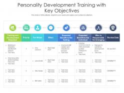 Personality Development Training With Key Objectives