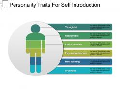 Personality traits for self introduction presentation slides
