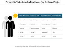 Personality traits includes employees key skills and traits