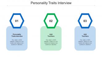 Personality Traits Interview Ppt Powerpoint Presentation Outline Designs Cpb