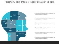 Personality traits or factor model for employee traits