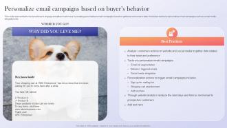Personalize Email Campaigns Based Data Driven Marketing Guide To Enhance ROI