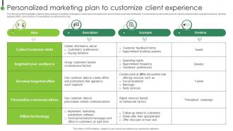 Personalized Marketing Plan To Customize Strategic Plan To Enhance Digital Strategy SS V