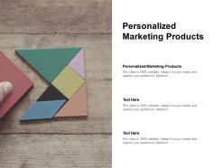 Personalized marketing products ppt powerpoint presentation pictures backgrounds cpb