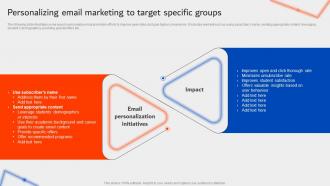 Personalizing Email Marketing To Target Specific Groups University Marketing Plan Strategy SS