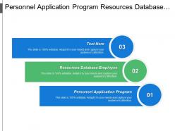 Personnel application program resources database employee database approach