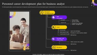 Personnel Career Development Plan For Business Analyst