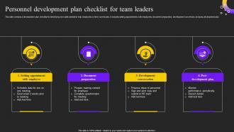 Personnel Development Plan Checklist For Team Leaders