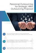 Personnel Outsourcing For Strategic HRM Outsourcing Proposal One Pager Sample Example Document