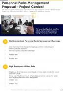 Personnel Perks Management Proposal Project Context One Pager Sample Example Document