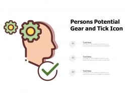Persons potential gear and tick icon