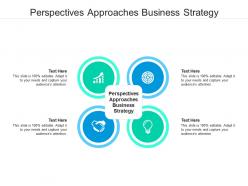 Perspectives approaches business strategy ppt powerpoint presentation file formats cpb