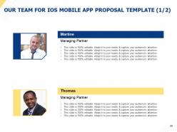 Persuade your clients to avail your software services by submitting a remarkable ios moblie app proposal template
