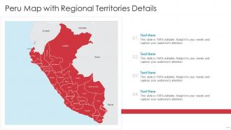 Peru map with regional territories details