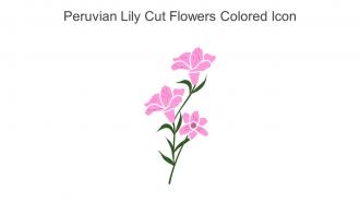 Peruvian Lily Cut Flowers Colored Icon In Powerpoint Pptx Png And Editable Eps Format