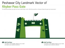 Peshawar city landmark vector of khyber pass gate powerpoint presentation ppt template