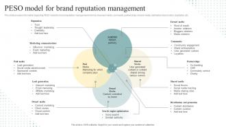Peso Model For Brand Reputation Management Brand Personality Enhancement