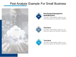 Pest analysis example for small business ppt powerpoint presentation model deck cpb