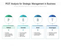 Pest analysis for strategic management in business