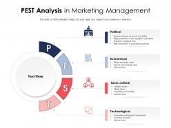 PEST Analysis In Marketing Management