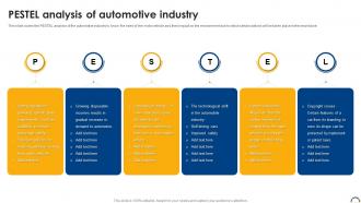 PESTEL Analysis Of Automotive Industry