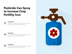 Pesticide can spray to increase crop fertility icon
