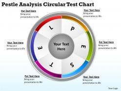 Pestle Analysis Circular Test Chart Ppt Powerpoint Slides