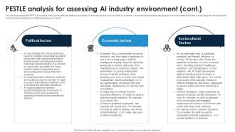 Pestle Analysis For Assessing AI Industry Environment CONT Global Artificial Intelligence IR SS