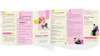 Pet Daycare Center Brochure Trifold