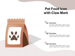 Pet food icon with claw mark