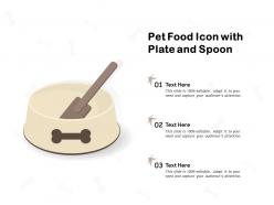 Pet food icon with plate and spoon