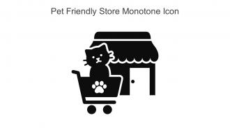 Pet Friendly Store Monotone Icon In Powerpoint Pptx Png And Editable Eps Format