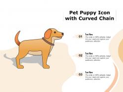 Pet puppy icon with curved chain